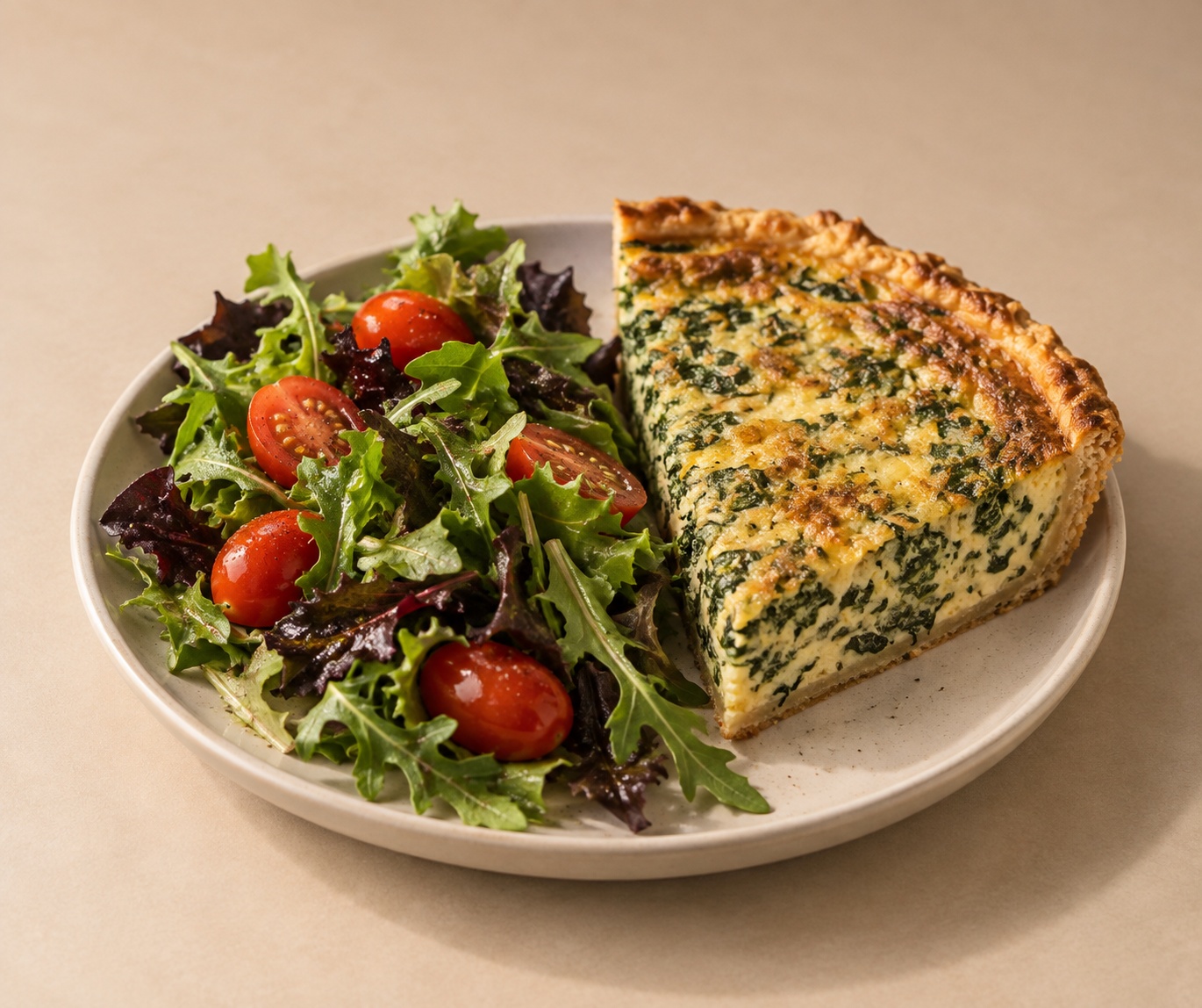 Broccoli quiche served at The Library Coffee House