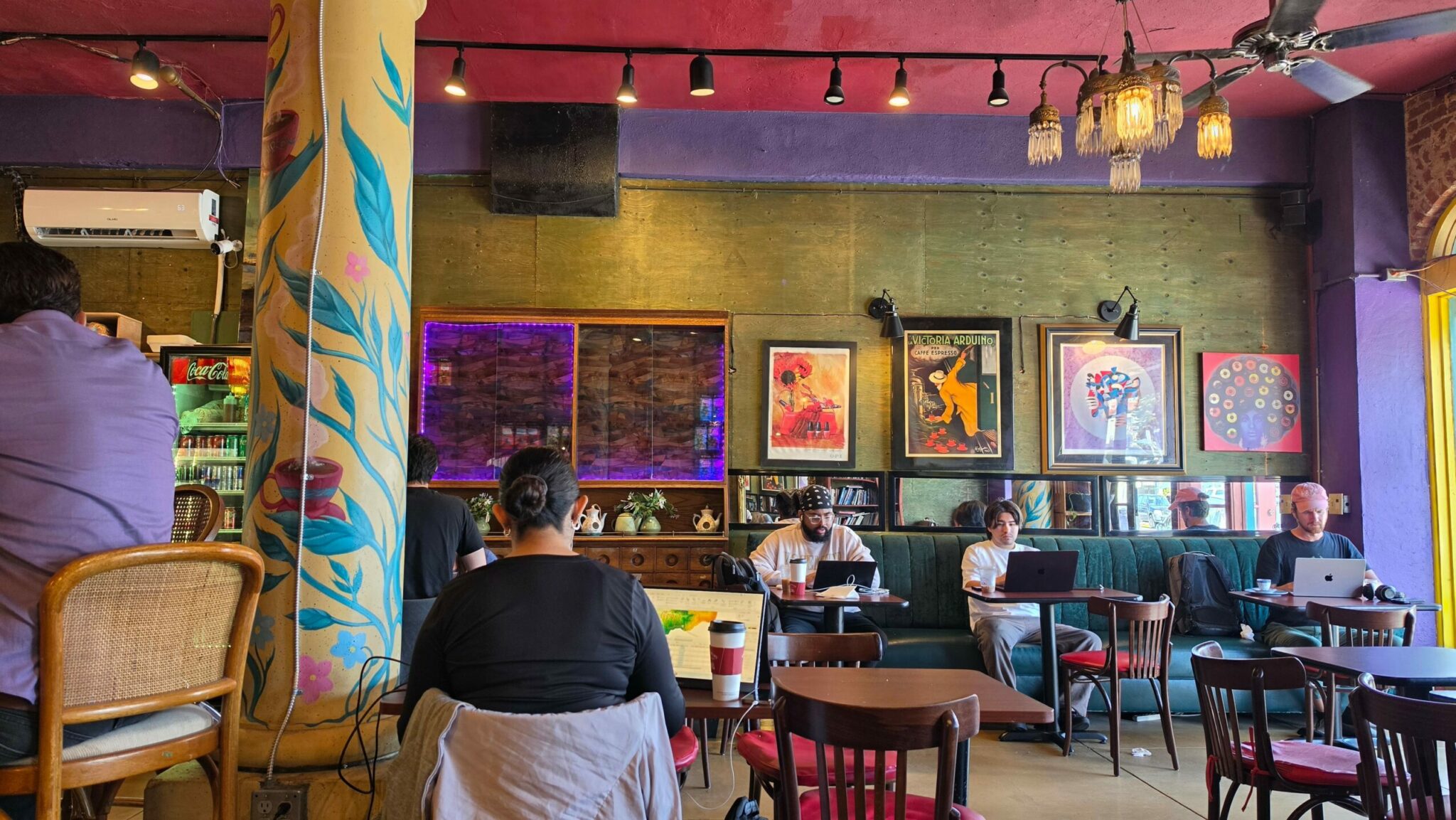 Customers gathering inside The Library Coffee House